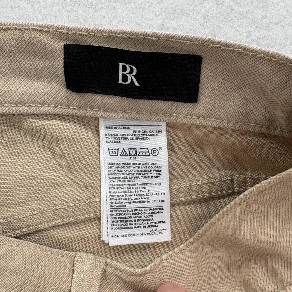 Banana Republic Traveler Pants Mens 33x32 Beige Slim Fit Stretch Khaki 5-Pocket